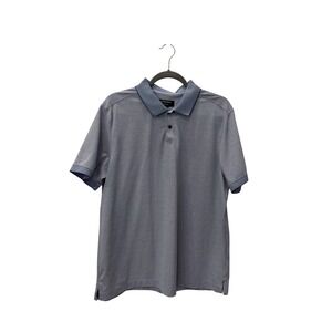 Nordstrom Tech-Smart Mens Blue Heathered Polo Shirt Large